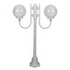 Lisbon Twin 25cm Spheres Curved Arms Short Post Light White - 15691