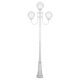 Lisbon Triple 25cm Spheres Curved Arms Tall Post Light White - 15751