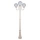 Lisbon Triple 25cm Spheres Curved Arms Tall Post Light Beige - 15758