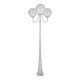 Lisbon Triple 30cm Spheres Curved Arms Tall Post Light White - 15769