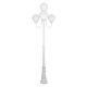 Lisbon Four 25cm Spheres Curved Arms Tall Post Light White - 15775