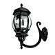 Vienna Curved Arm Upward Wall Light Large Black - 16124