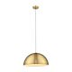 Luna 400mm 1 Light Pendant Brushed Brass - 31363