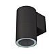 Piper 240V E27 12W LED Round Wall Pillar Light Black / Warm White - 49251