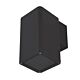 Piper 240V E27 Square Wall Pillar Light Black - 49260