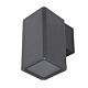 Piper 240V E27 12W LED Square Wall Pillar Light Dark Grey / White - 49265