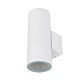 Piper 240V E27 Up/Down 24W LED Round Wall Pillar Light White / White - 49225