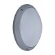 Ivela 240V E27 Round Polycarbonate Bunker Wall Light Silver - 18595