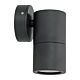 Shadow 240V GU10 Fixed Wall Pillar Light Black - 49011