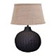 Topiary Metal Ball Table Lamp With Metal Leaves Bronze With Shade - ELANK33001ANT