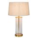 Iris Glass Table Lamp Aged Brass With Shade - ELDAN20134B3