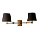 Worcester 2 Light Swing Arm Wall Lamp Antique Brass With Shade - ELPIM30541AB