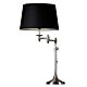 Macleay Swing Arm Table Lamp Antique Silver With Black Shade - ELPIM50592AS