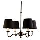 Milton 4 Light Chandelier Bronze / Black With Shade - ELPIM51117ABD