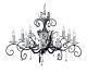 Amarilli 10 Light Chandelier Black/Silver - AML10 BLK/SIL