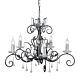 Amarilli 5 Light Chandelier Black/Silver - AML5 BLK/SIL