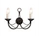 Carisbrooke 2 Light Wall Light Black - CB2 BLACK