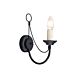 Carisbrooke 1 Light Wall Light Black - CB1 BLACK