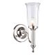 Carroll 1 Light Wall Light Polished Nickel - BATH/CARROLL2 PN