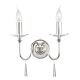 Finsbury Park 2 Light Wall Light Polished Nickel - FP2 PN