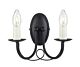 Minster 2 Light Wall Light Black - MN2 BLACK