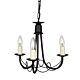 Minster 3 Light Chandelier Black - MN3 BLACK