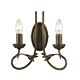 Olivia 2 Light Wall Light Black / Gold - OV2 BLK/GOLD