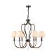 Pimlico 6 Light Chandelier With LS162 Shades Dark Bronze - PM6 DB + LS162