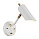 Quinto 1 Light Wall Light White / Aged Brass - QUINTO1 WAB