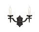 Rectory 2 Light Wall Light Black - RY2B BLACK