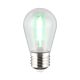 Shatterproof S14 12V LED 0.4W E27 Festoon Globe Green - 205407