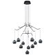 Rovigana 33W Dimmable LED Chandelier Black & Smoke / Warm White - 39512