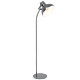 Lubenham 1 Industrial Adjustable Floor Lamp Nickel - 43172N