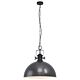 Combwich 1 Light Pendant Large Black / Cream - 43215