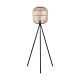 Bordesley 1 Light Floor Lamp Black / Wood - 43219N