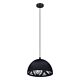 Congresbury 1 Light Pendant Black / White - 43472