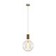 Tavistock 1 Light Pendant Cream / Oak - 49071N