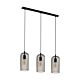 Roccamena 3 Light Pendant Black / Copper - 49645