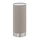 Pasteri Touch Dimmable Table Lamp Satin Nickel / Taupe - 95122N