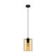 Cadaques 1 Light Pendant Black / Amber - 98584N