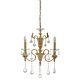 Amatrice 3 Light Crystal Pendant Gold - AMATRICE-3L