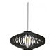 Bayron 1 Light Timber Pendant Medium Black - BAYRON-58-1P Black