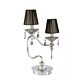 Bella 2 Light Table Lamp Crystal / Black - BELLA 3 T/L