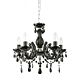 C-Mar 5 Light Chandelier Black - C-MAR-5-BLK