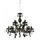 C-Mar 12 Light Chandelier Black - C-MAR-8+4-BLK SM