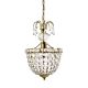 Cloe 1 Light Crystal Pendant Gold - CLOE-1-GLD