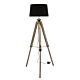 Gorra 1 Light Floor Lamp Wood / Black - GORRA-FL