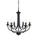 Hoodshire 6 Light Chandelier Black - HOODSHIRE-6L BLK