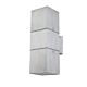 Liat 240V GU10 Up/Down Wall Pillar Light Aluminium - LIAT-2-PA