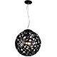 Oregon 1 Light Pendant Black - OREGON-40-BLK